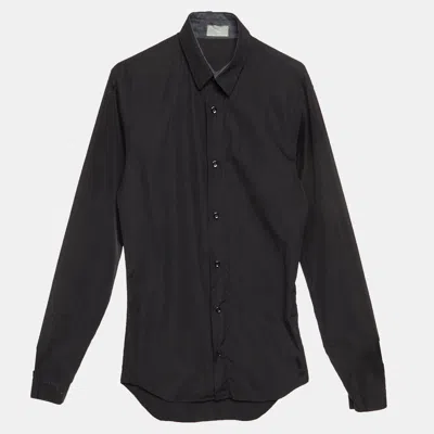 Pre-owned Dior Black Cotton Button Up Shirt S