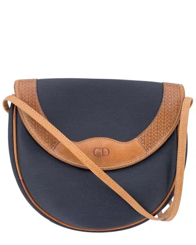 Dior Black Cotton Crossbody (authentic Pre-loved) In Blue
