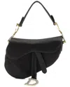 Dior Black Velvet Crystal Mini Saddle Bag (authentic Pre-loved)