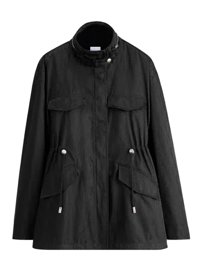 Dior Black  Oblique Technical Fabric Hooded Zip Jacket