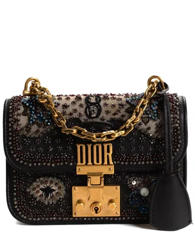 Dior Black Addict Beaded Flap Bag (authentic )