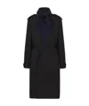 Dior Black Double-breasted Trench Coat In Black