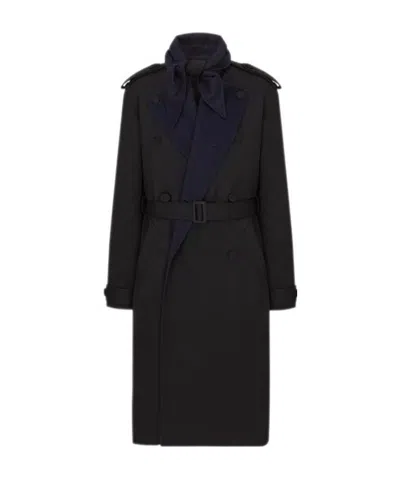 Dior Black Double-breasted Trench Coat