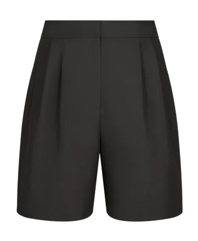 Dior Black High-waisted Pleated Loose Shorts