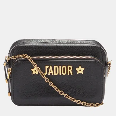 Pre-owned Dior Black J'a Camera Case Clutch With Chain