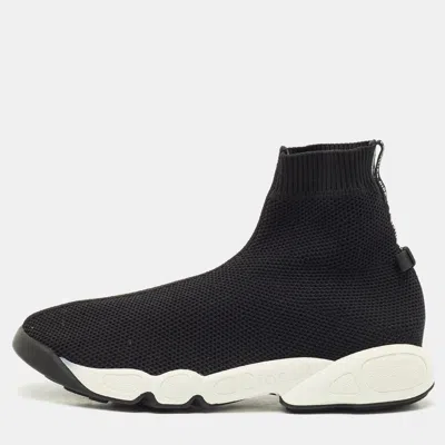 Pre-owned Dior Black Knit Fabric Sock Slip On Sneakers Size 38