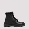 Dior Black Lace Up Boots In Black
