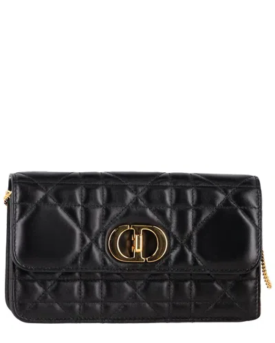 Dior Black Lambskin Leather Miss Caro Pouch With Chain (authentic Pre-loved)