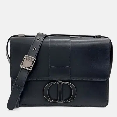 Pre-owned Dior Black Leather 30 Montaigne Bag