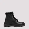 DIOR BLACK LEATHER AND CANVAS BOOT