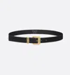 Dior Black Leather Belt In Black