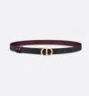 Dior Women Cd 30 Montaigne Leather Belt In Black