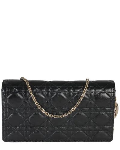 Dior Black Leather Cannage Lady  Pouch (authentic Pre-loved)