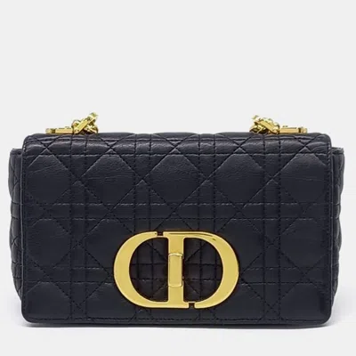 Pre-owned Dior Black Leather Carobag Small