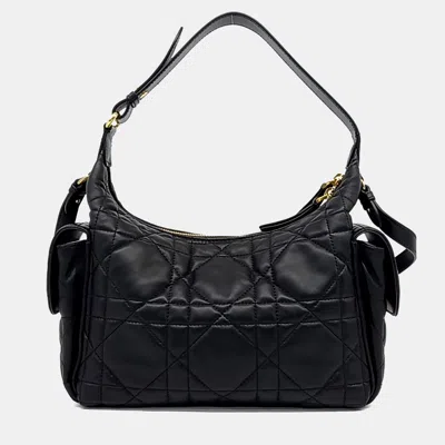 Pre-owned Dior Black Leather D-dream Medium Bag