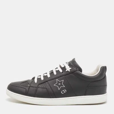 Pre-owned Dior Black Leather D-star Low Top Sneakers Size 39