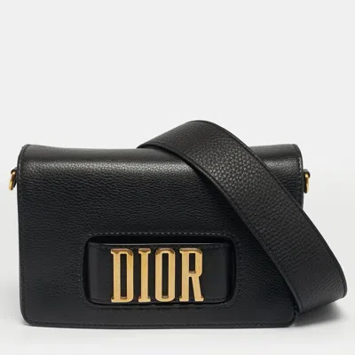 Pre-owned Dior Black Leather Dio(r)evolution Flap Shoulder Bag