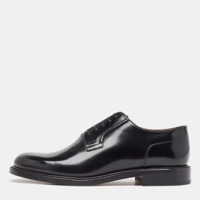 Pre-owned Dior Black Leather Evidence Derby Size 43