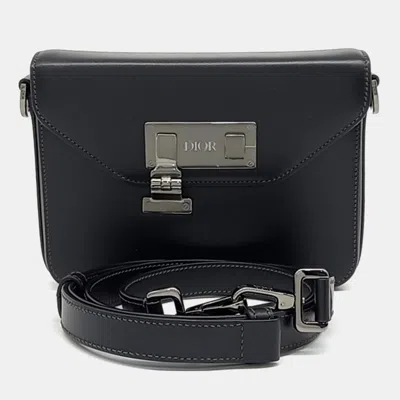 Pre-owned Dior Black Leather Homme Crossbody Bag