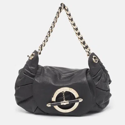 Pre-owned Dior Black Leather Jazz Club Bag