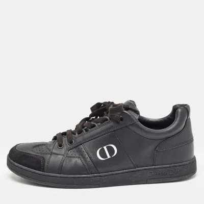 Pre-owned Dior Black Leather Low Top Sneakers Size 37