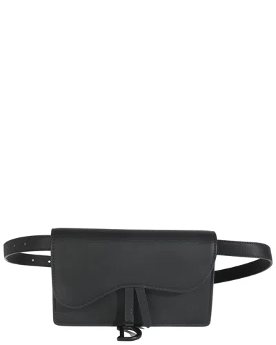 Dior Black Leather Saddle Belt Bag (authentic Pre-loved)