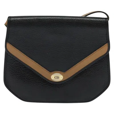 Pre-owned Dior Black Leather Shoulder Bag ()