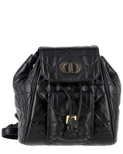 Dior Black Leather Small Caro Backpack (authentic Pre-loved)
