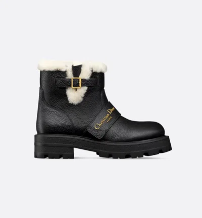 Dior Black Leather Snow Boots