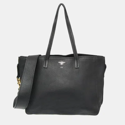 Pre-owned Dior Black Leather Tote Bag