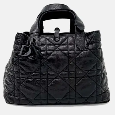 Pre-owned Dior Black Leather Toujours Medium