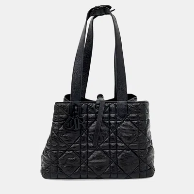 Pre-owned Dior Black Leather Toujours Medium