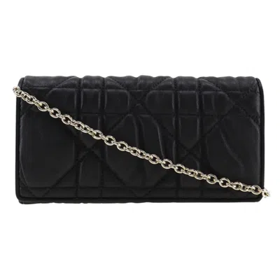 Dior Black Leather Wallet  ()