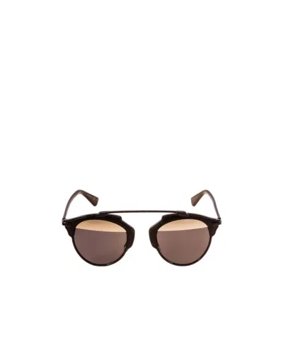 Dior Black Logo Sunglasses In Brown