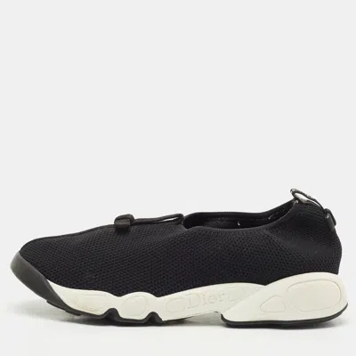 Pre-owned Dior Black Mesh Fusion Slip On Sneakers Size 37