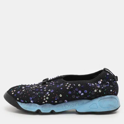 Pre-owned Dior Black Mesh Fusion Slip On Sneakers Size 41