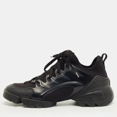 Pre-owned Dior Black Neoprene And Pvc D-connect Low Top Sneakers Size 38.5