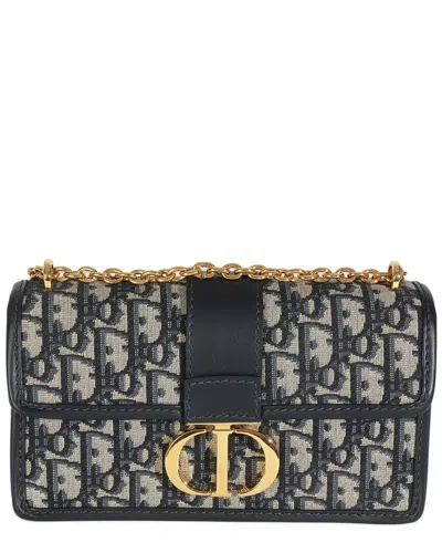 Dior Black Oblique Canvas 30 Montaigne East West Chain Flap Bag (authentic  Pre-loved) In Multi