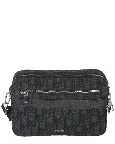Dior Black Oblique Canvas Safari Messenger (authentic Pre-loved)
