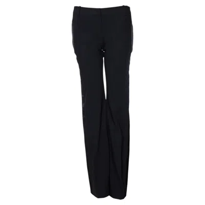 Pre-owned Dior , Black Pantalon With Satin Piping