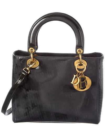 Dior Black Patent Leather Lady Tote (authentic Pre-loved)