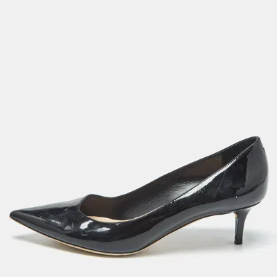 Pre-owned Dior Black Patent Leather Pointed Toe Pumps Size 39.5