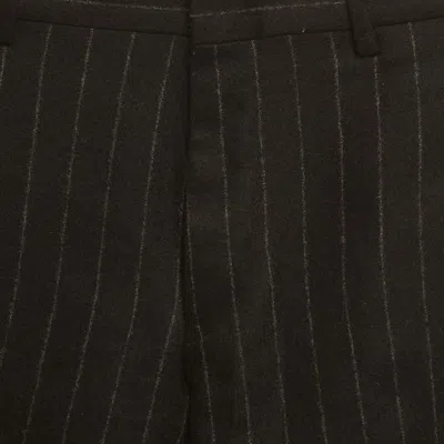 Pre-owned Dior Black Pinstriped Wool Blend Straight Fit Trousers Xl
