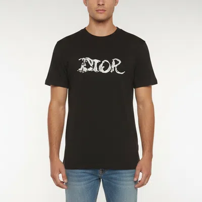 Pre-owned Dior Black Printed Crewneck T-shirt M