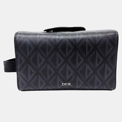 Pre-owned Dior Black Pvc Ringo Toiletry Bag