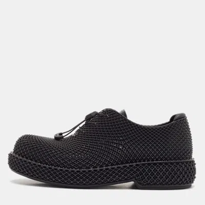 Pre-owned Dior Black Rubber Teases 3d Lace Up Trainers Size 40