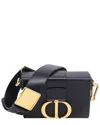 Dior Black Sheep Leather Small 30 Montaigne Bag (authentic Pre-loved) In Black