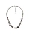 Dior Black Star Chain Link Necklace In Metallic