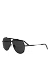Dior Blacksuit A3u Pilot Sunglasses, 59mm In Shiny Black/smoke