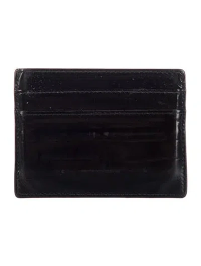 Pre-owned Dior 'black Tie' Leather Card Holder
